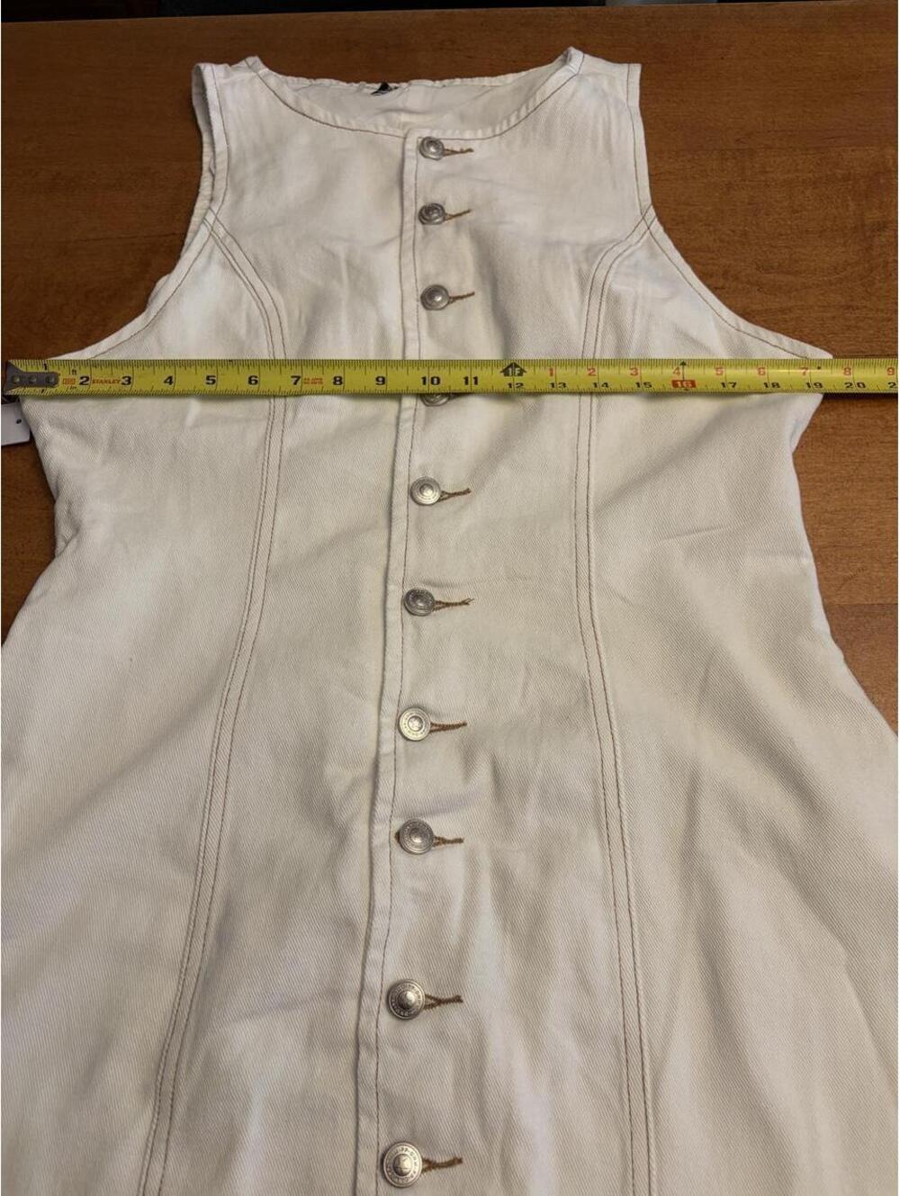Princess Polly White Button-Front Denim Dress - New Without Tags, Size US 10 - Picture 5 of 8